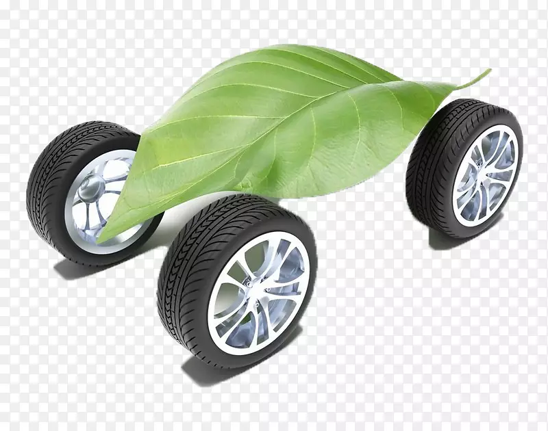汽车绿色车辆驱动轮胎压力监测系统绿叶无扣汽车模型材料