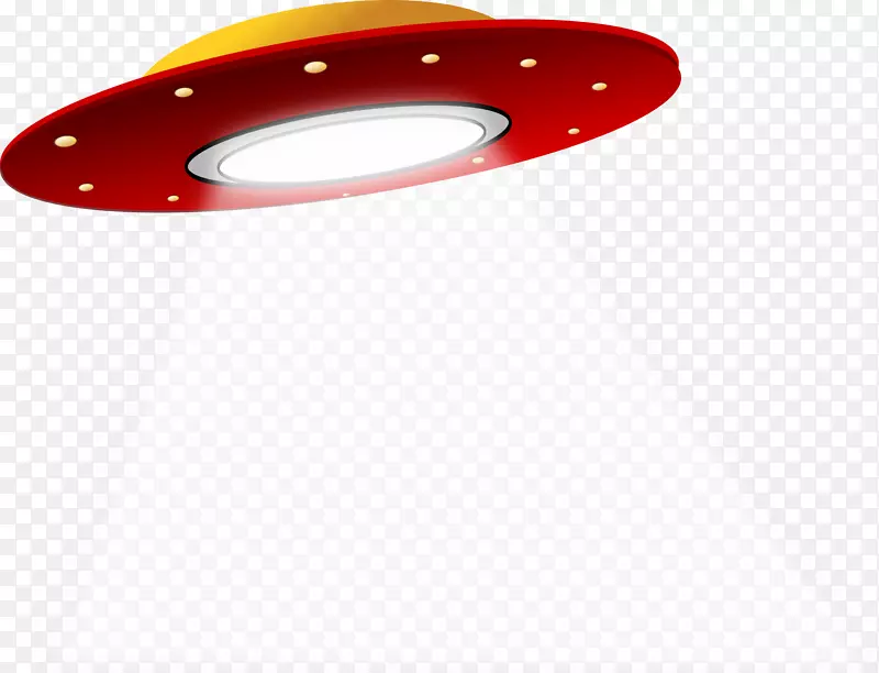 不明飞行物飞碟外星生命剪辑艺术-红色发光不明飞行物飞行