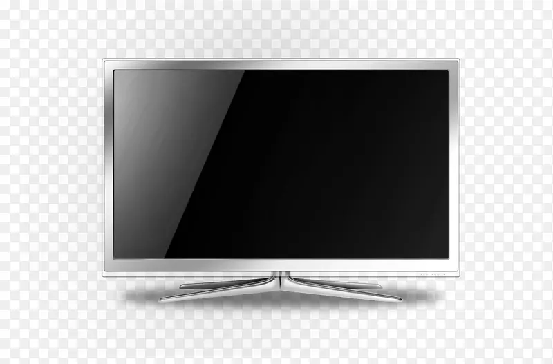液晶电视卡通-现代时尚简单银显示器
