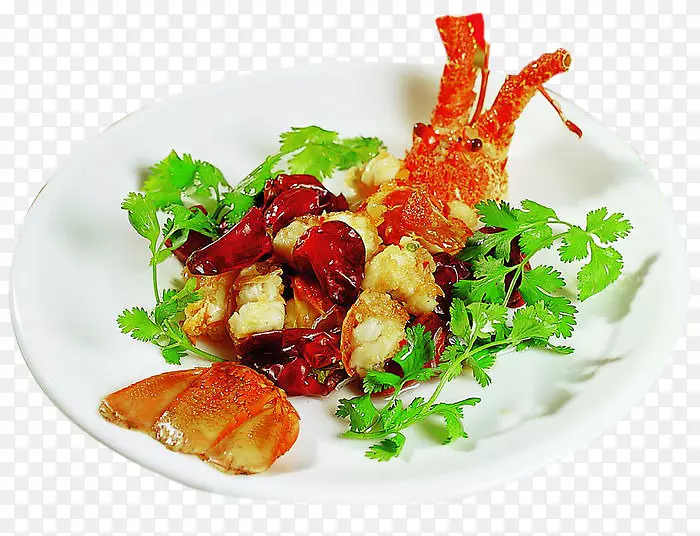 海鲜龙虾鱼作为食物香料香港仔