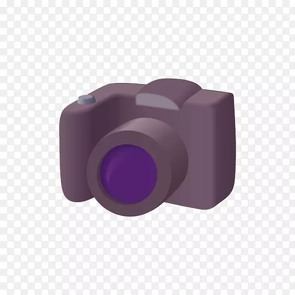 紫色角字体-紫色风格相机简单笔画