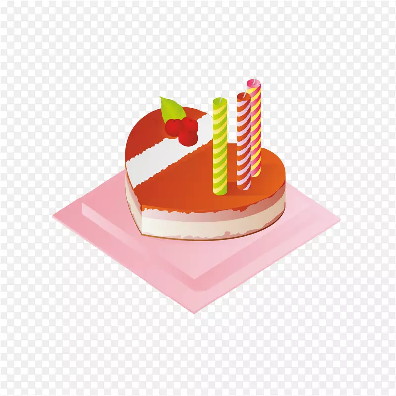 生日蛋糕素描-情人节