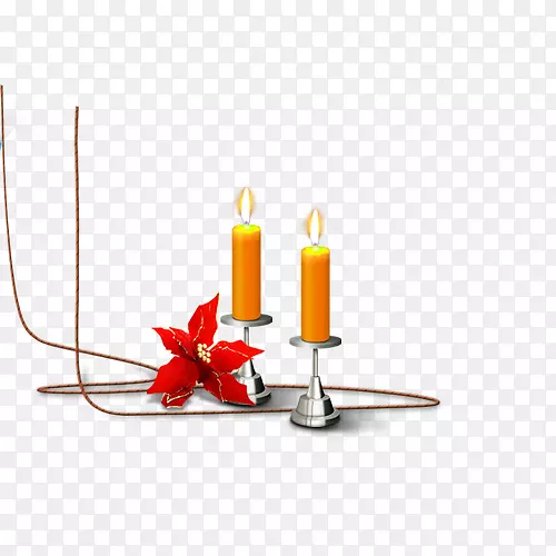 蜡烛圣诞-黄色蜡烛材料
