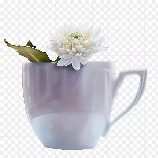 咖啡杯瓷花瓶花杯花
