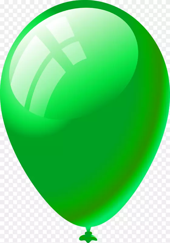 气球绿色剪贴画-绿色气球