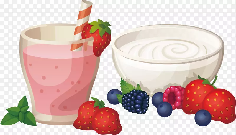 奶昔酸奶-免费剪贴画-喝茶冰淇淋背景材料