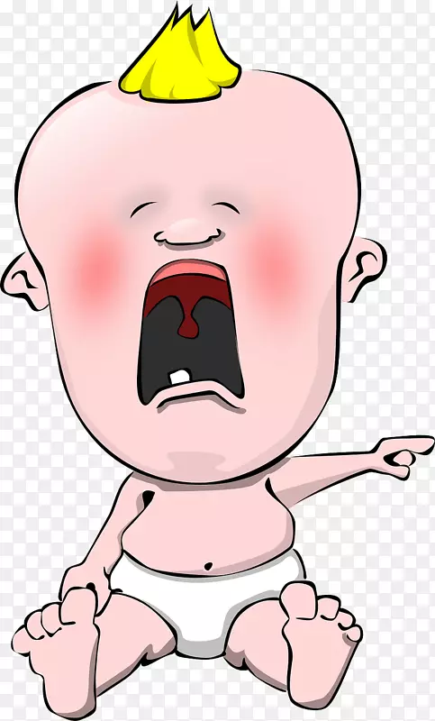 哭的婴儿卡通剪辑艺术-哭泣的婴儿