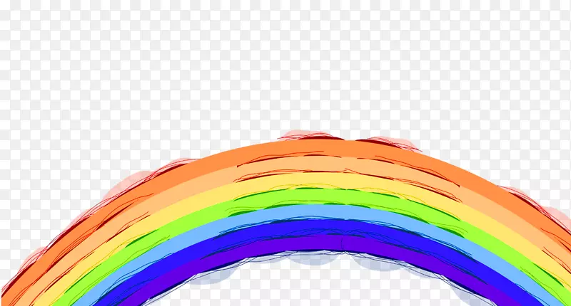 彩虹剪贴画-五彩缤纷的彩虹装饰图案
