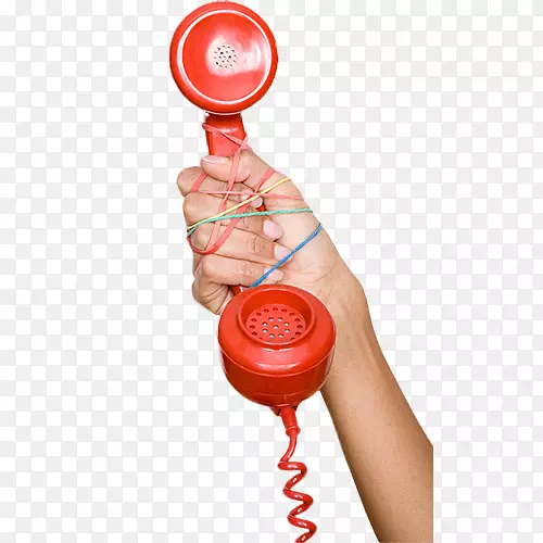 电话橡皮筋手机-红色电话