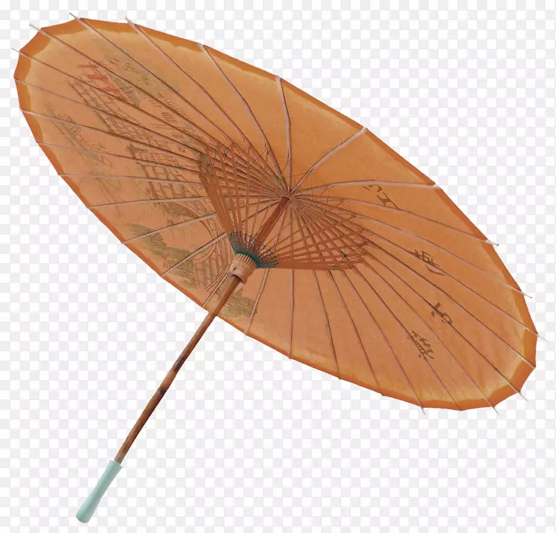 油纸伞.棕色简单伞装饰图案