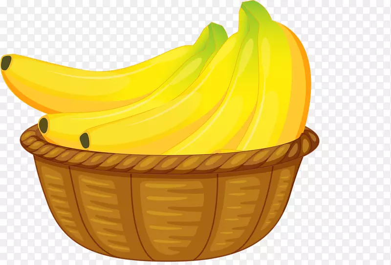 香蕉篮卡通插图-香蕉篮