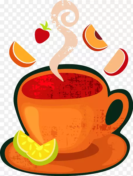咖啡杯果汁茶夹艺术卡通果汁