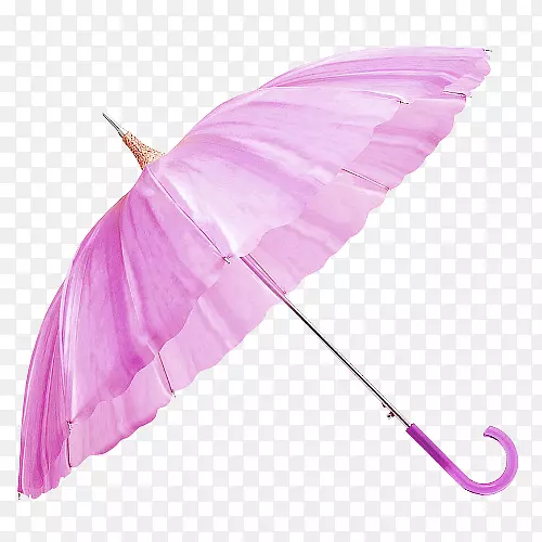 雨伞粉红色时尚-紫色鲜伞花瓣装饰图案
