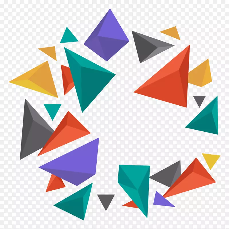 多边形三角形形状下载-浮动三角形