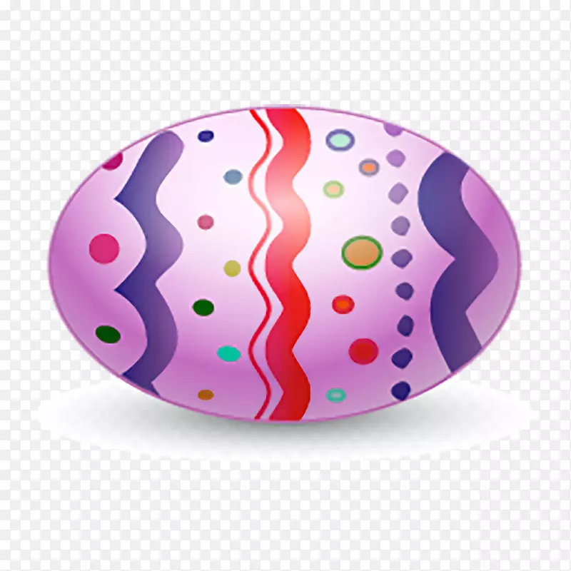 复活节兔子彩蛋图标-紫色图案彩蛋