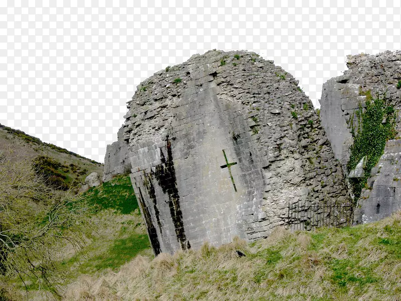 考夫城堡石墙遗址建筑-废弃建筑