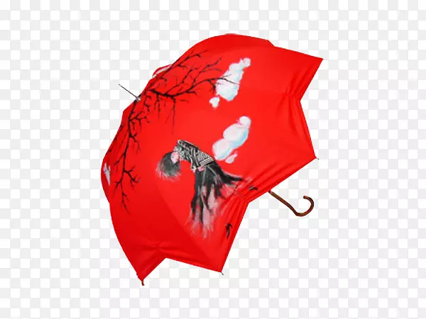 雨伞-红色雨伞创意角拉免费