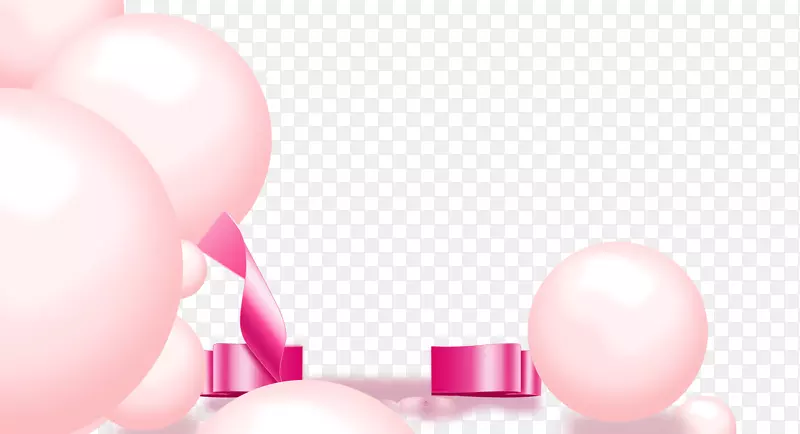 爱情气球情人节贺卡-粉红色气球泡泡背景