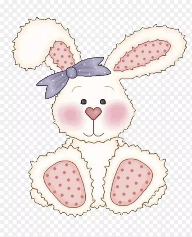 复活节兔子婴儿剪贴画-白兔