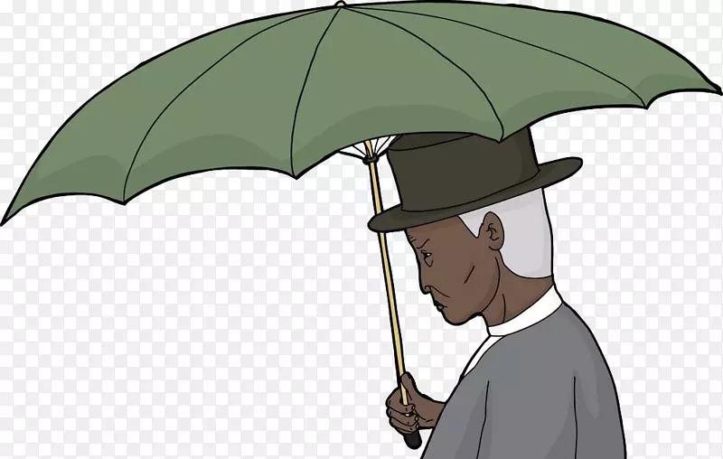 雨伞摄影-免费剪贴画-玩伞的老人