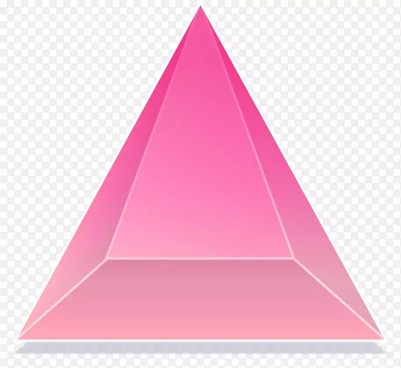三角形粉红三维三角形