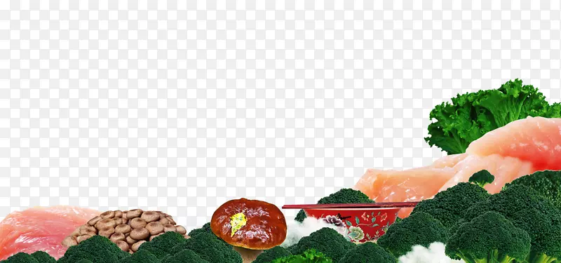 火锅菜蘑菇海报-美味肉蘑菇