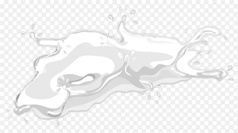 牛奶画.卡通牛奶波纹