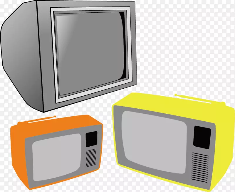 电视机-电视复古色背景材料