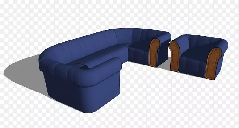 椅子桌椅蓝沙发模型