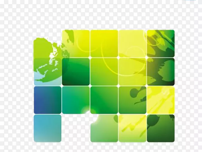 浅绿色黄色欧式-黄绿光效应框图