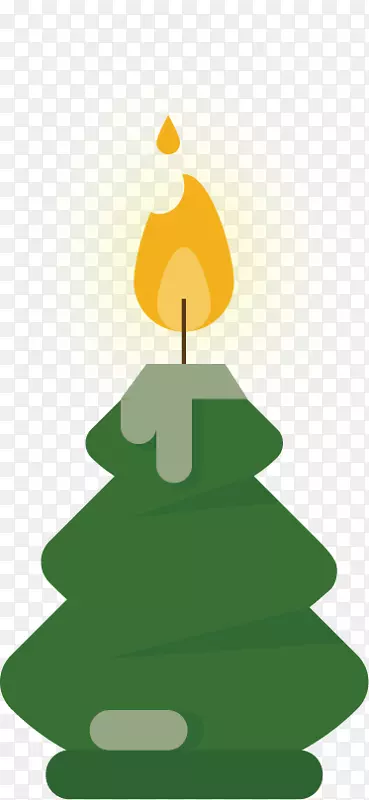 蜡烛火焰-绿色蜡烛黄色蜡烛火焰材料