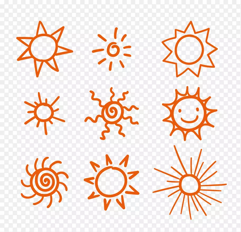 棒状图形下载图形设计图标-手绘太阳