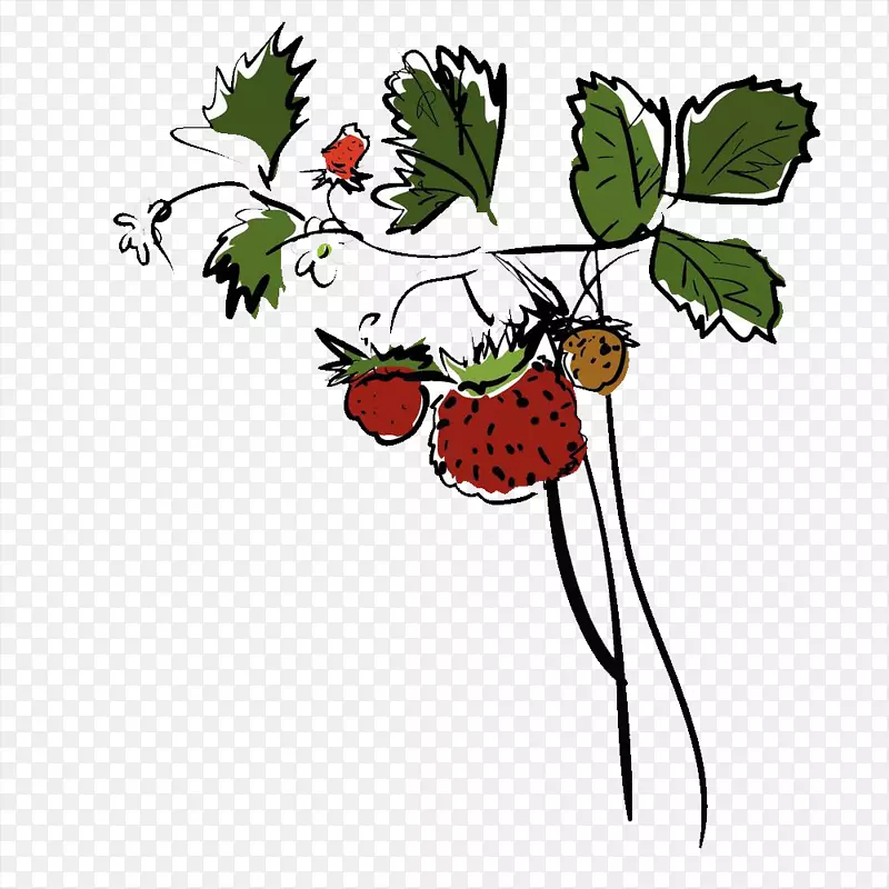 草莓画.手绘草莓效果