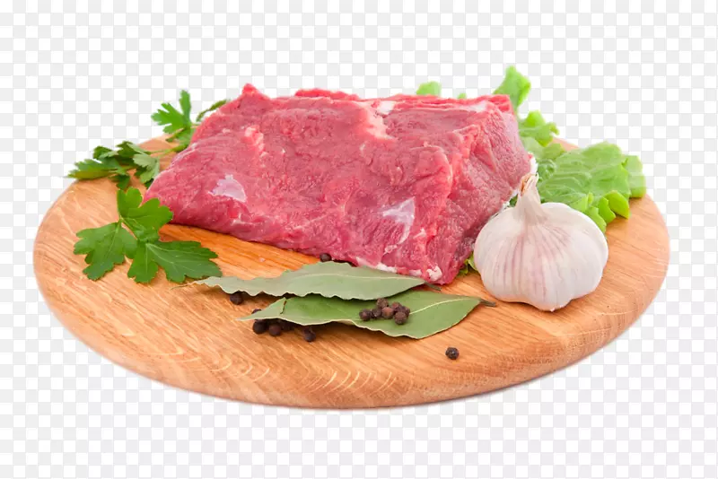 肉类银行想象食物摄影-切肉块上的瘦肉