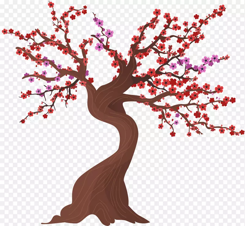 小枝红树插图-双色梅树