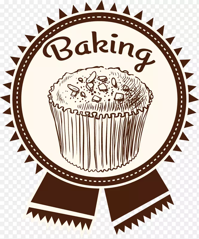 烹饪画海报插图-杯蛋糕