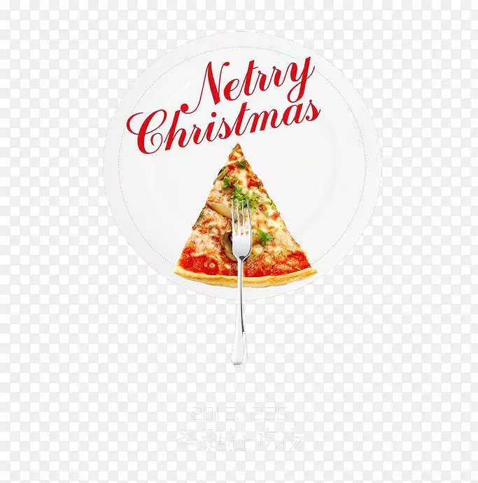 必胜客欧洲美食圣诞广告-披萨扣创意圣诞高清免费