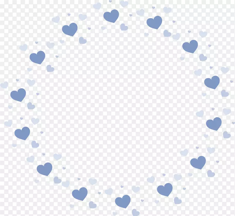 对称区域图案-蓝色爱情装饰标题栏