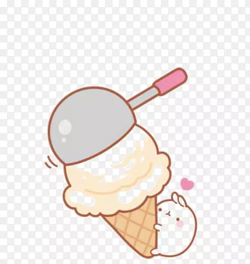 冰淇淋筒那不勒斯冰淇淋卡瓦伊冰淇淋