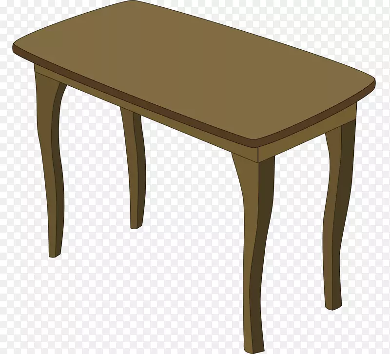 餐桌卧室家具剪贴画卡通家庭木桌