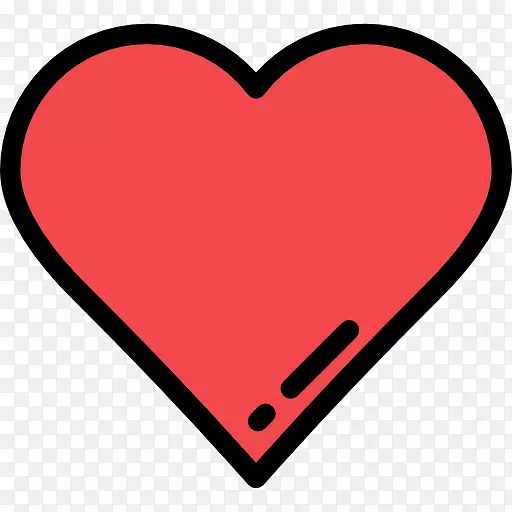 心脏可伸缩图形图标-一颗红色的心