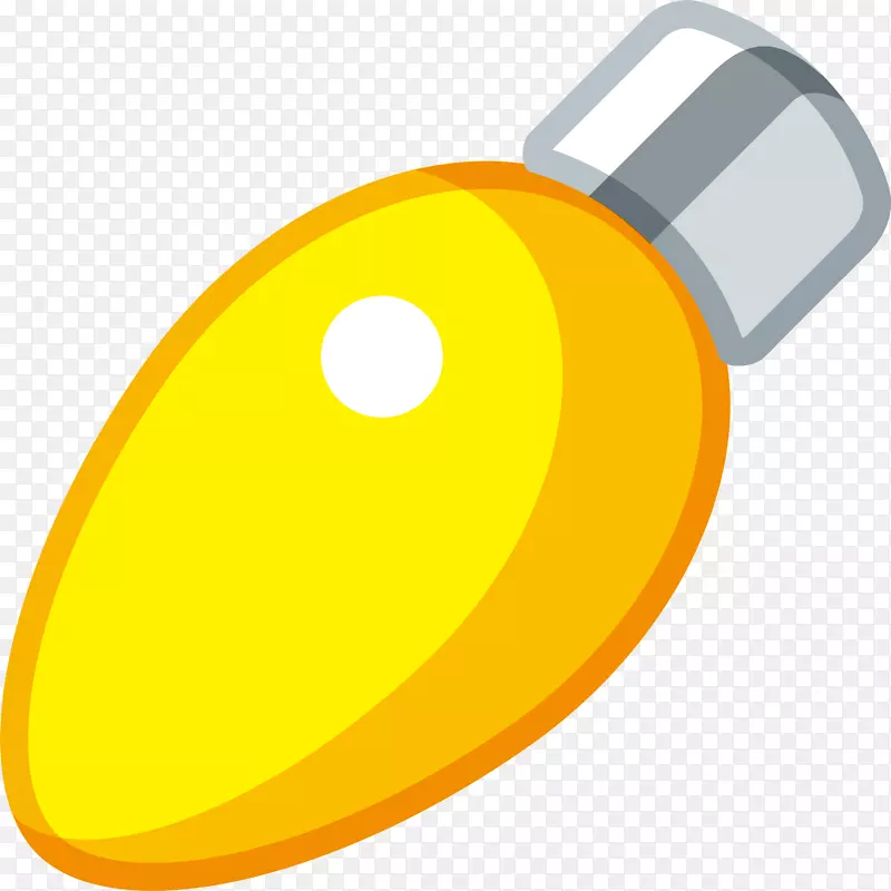 白炽灯泡灯笼图标-鲜亮的黄色灯泡