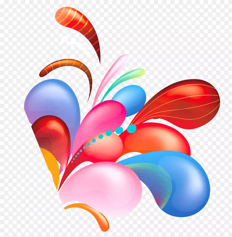 气球下载剪贴画彩色卡通烟花装饰图案