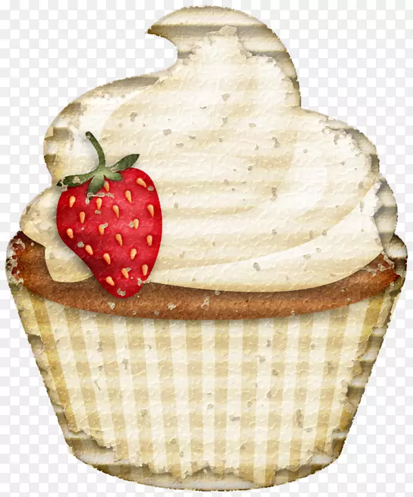 冰淇淋蛋糕纸杯蛋糕草莓蛋糕