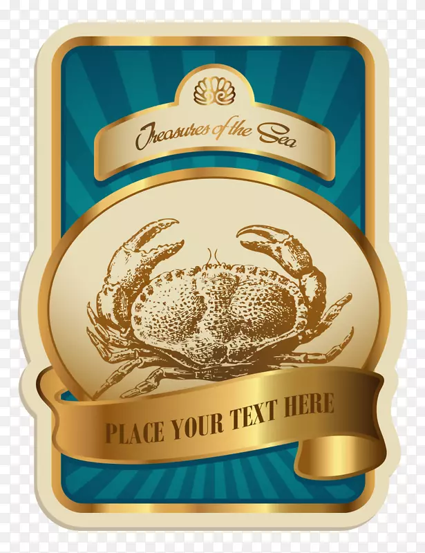 标签插图-欧洲金贺卡祝贺螃蟹英语