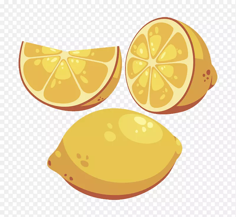 柠檬画插图.手绘柠檬