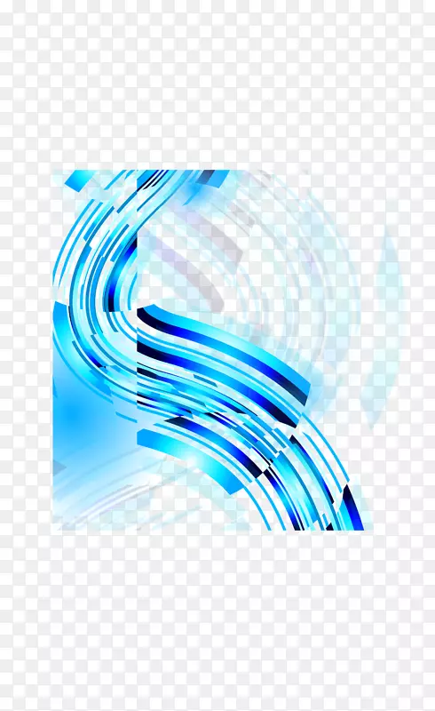波图形艺术.科学技术蓝色背景材料
