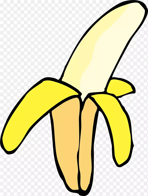 水果卡通香蕉蛋糕剪贴画-免费拉材料香蕉形象