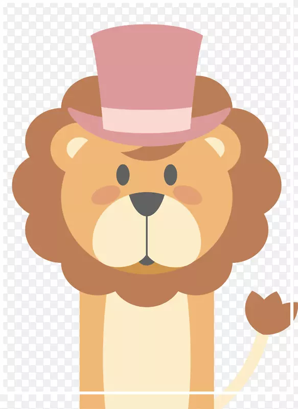 狮子数字图像-戴帽子的狮子
