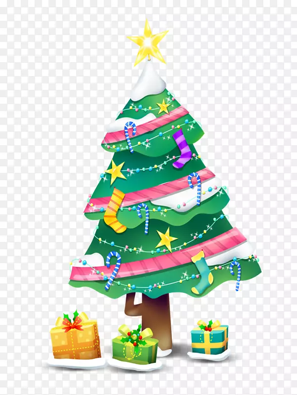 圣诞树糖果拐杖圣诞老人圣诞饰品-圣诞树